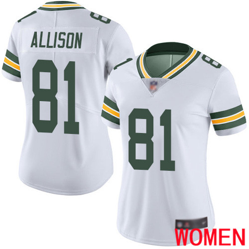 Green Bay Packers Limited White Women 81 Allison Geronimo Road Jersey Nike NFL Vapor Untouchable